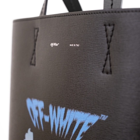 Off-White Leather Bag NOTHING NEW in Black NEW Men Women Unisex Authentic - Picture 8 of 13